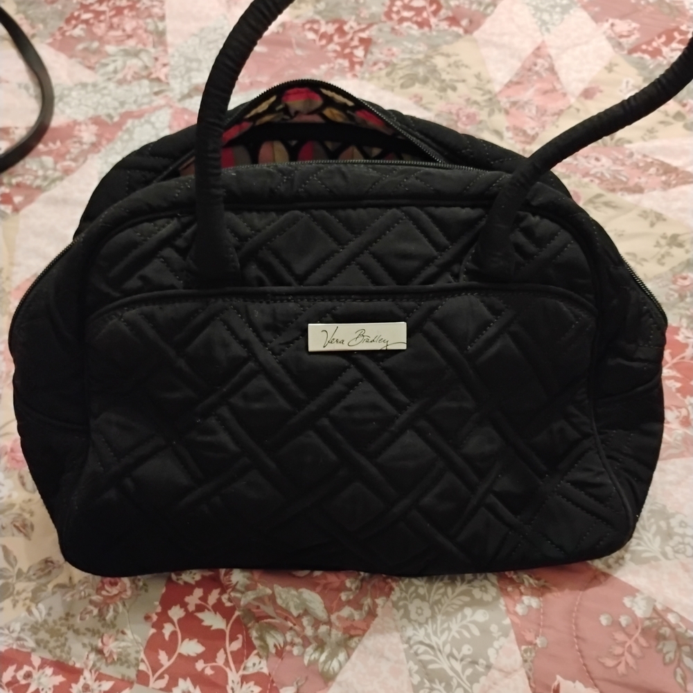 Vera Bradley Black Quilted Travel Bag